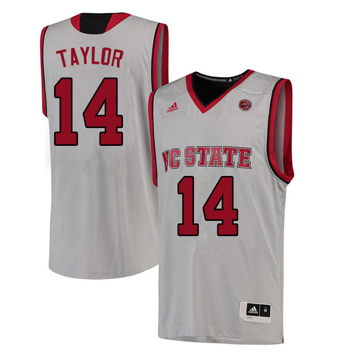 Men #14 A.J. Taylor NC State Wolfpack College Basketball Jerseys Sale-White - Click Image to Close